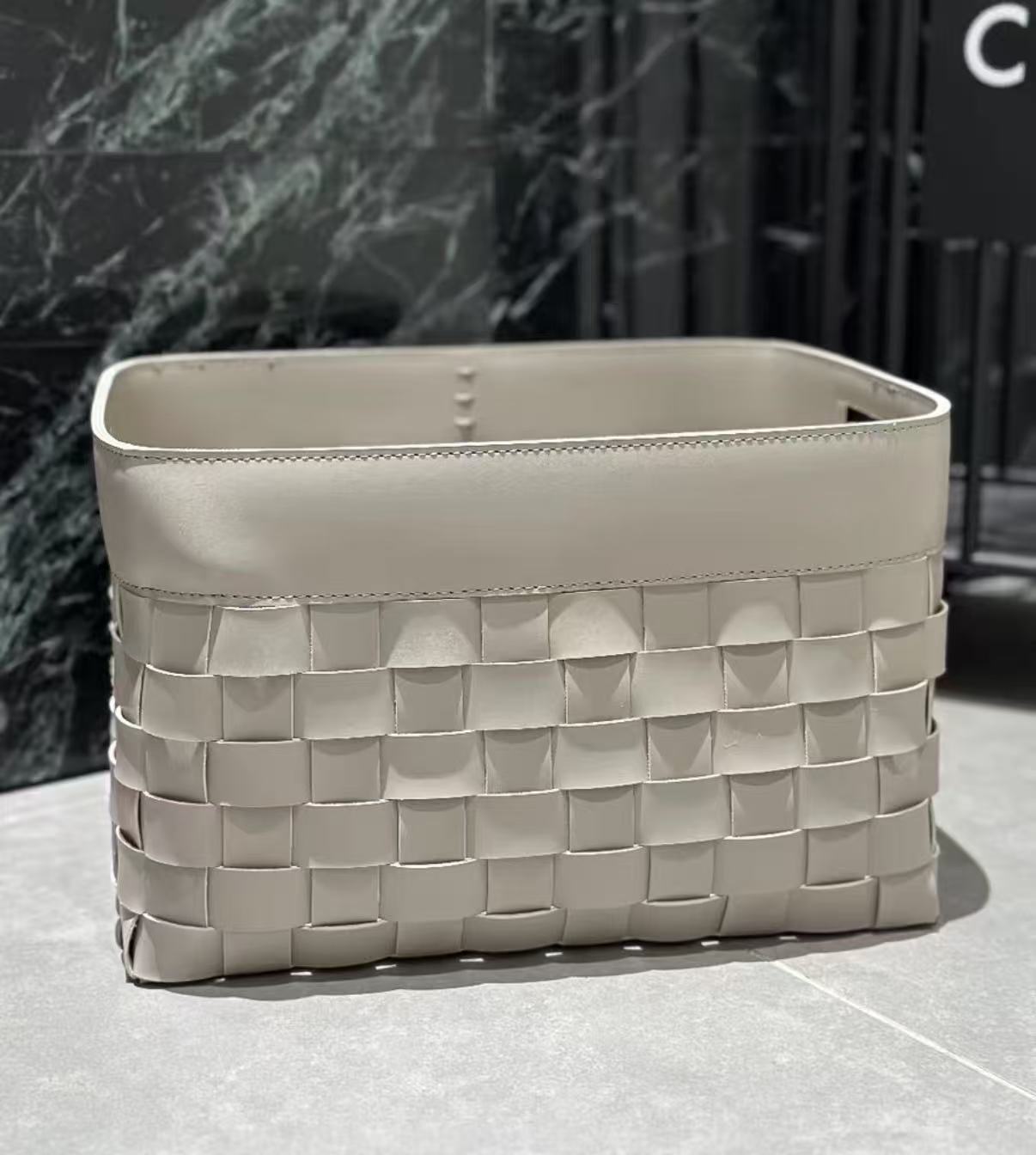 White Storage Basket Finished